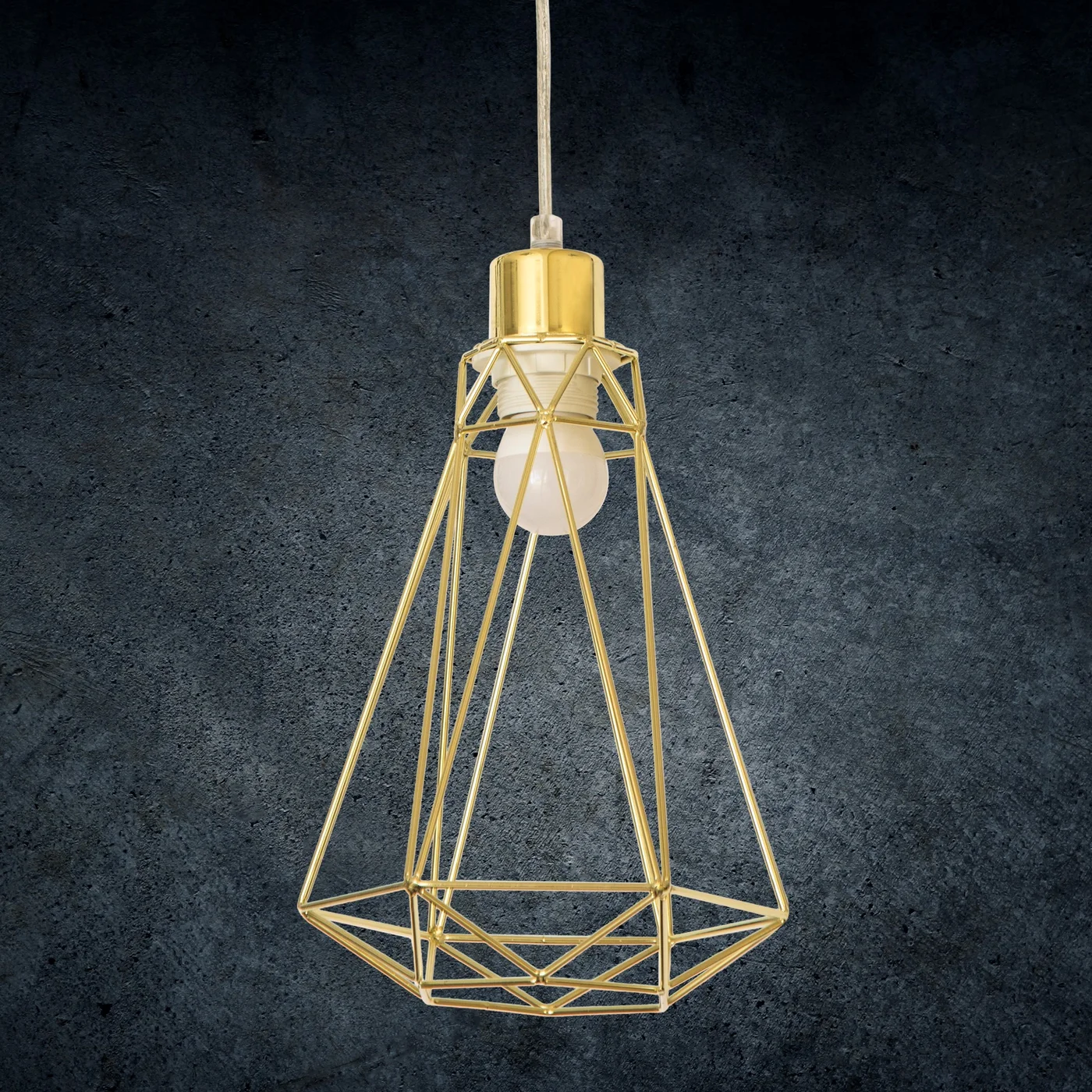 Lampa WIRE z metalowym kloszem o nowoczesnej geometrycznej formie