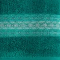 Ręcznik bawełniany MALIKA 50X90 cm z żakardową bordiurą ze wzorem podkreślonym błyszczącą nicią turkusowy - 50 x 90 cm - turkusowy 2