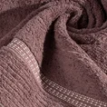 ELLA LINE ręcznik bawełniany TAYLOR z ozdobnym stebnowaniem i bordiurą w paseczki - 70 x 140 cm - brązowy 5