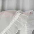 Firana KAREN z etaminy zdobiona falbanami po bokach tkaniny w zestawie ozdobny troczek - 140 x 270 cm - biały 7