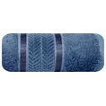 EUROFIRANY PREMIUM Ręcznik MIRO w kolorze niebieskim, z włókien bambusowych z żakardową bordiurą zdobioną lśniącymi paskami - 70 x 140 cm - niebieski 3