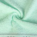 Ręcznik z żakardową bordiurą zdobioną drobnymi kwiatuszkami - 70 x 140 cm - miętowy 5