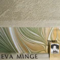EVA MINGE Ręcznik SOPHIA z bordiurą zdobioną designerskim nadrukiem - 50 x 90 cm - oliwkowy 2