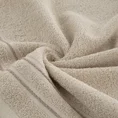 Ręcznik EMINA bawełniany z bordiurą podkreśloną klasycznymi paskami - 70 x 140 cm - beżowy 5