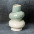 Wazon ceramiczny LIANA w stylu boho z efektem ombre - 21 x 20 x 31 cm - kremowy 1