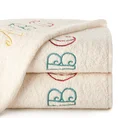 Ręcznik  BABY z haftem z literkami - 50 x 90 cm - kremowy 1