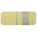 EUROFIRANY CLASSIC Ręcznik SYLWIA 1 z żakardową bordiurą tkaną w ornamentowy wzór - 70 x 140 cm - żółty 3