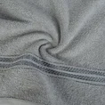EUROFIRANY CLASSIC Ręcznik LORI z bordiurą podkreśloną błyszczącą nicią - 50 x 90 cm - stalowy 5