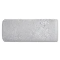 Ręcznik świąteczny SANTA 13 bawełniany  z aplikacją ze śnieżynkami i kryształkami - 70 x 140 cm - srebrny 3