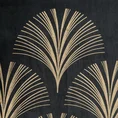Zasłona BRIDGET z miękkiego welwetu ze złotym narukiem - 140 x 250 cm - czarny 12