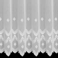 Tkanina firanowa etamina  haftowana w ornamentowy wzór - 290 cm - biały 3