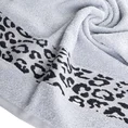 DIVA LINE Ręcznik LETA w kolorze srebrnym, z żakardową bordiurą z motywem zwierzęcym i błyszczącą nicią - 70 x 140 cm - srebrny 5