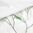 REINA LINE kompet pościeli REINA 31 z satyny bawełnianej z haftowanym wzorem liści - 220 x 200 cm - biały 5