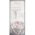 OBRAZ MERCY z motywem paryskim w stylu retro - 40 x 92 x 2 cm - różowy 1