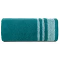 Ręcznik MERY bawełniany zdobiony bordiurą w subtelne pasy - 30 x 50 cm - ciemnoturkusowy 3