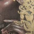 Obraz BELLA  nadruk na płótnie w złotej ramie - 80 x 80 cm - brązowy 2