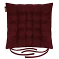 ADORE dwustronna welurowa poduszka siedziskowa na krzesło z szesnastoma pikowaniami, gramatura 195 g/m2 - 40 x 40 x 6 cm - bordowy 2