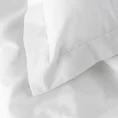 NOVA COLOUR Poszewka na poduszkę bawełniana z satynowym połyskiem i ozdobną kantą - 70 x 80 cm - biały 2