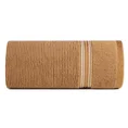EWA MINGE Ręcznik FILON w kolorze brązowym, w prążki z ozdobną bordiurą przetykaną srebrną nitką - 50 x 90 cm - brązowy 3