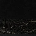 Ręcznik METALIC z  żakardową bordiurą z motywem liści bananowca wykonanym złotą nicią - 50 x 90 cm - czarny 2