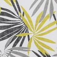 DESIGN 91 Zasłona ELINA z nadrukiem żółto-szarych liści na białym tle z lekkiej mikrofibry - 140 x 250 cm - biały 11