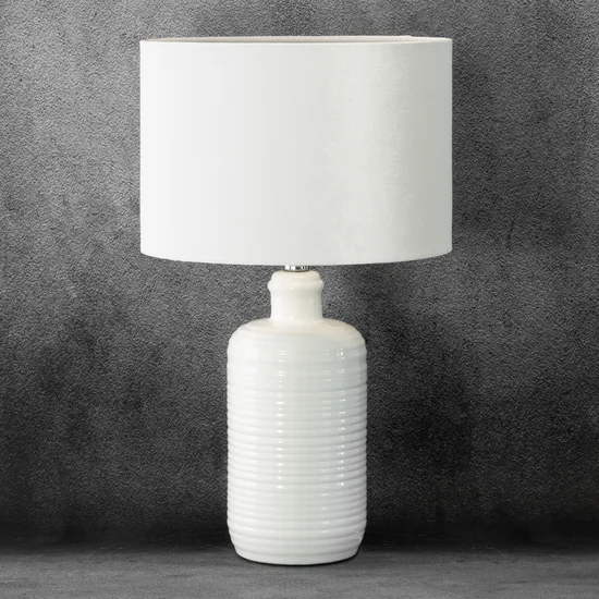 Lampa stołowa ARIA na ceramicznej podstawie - ∅ 36 x 60 cm - biały