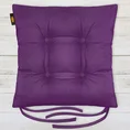 ADORE dwustronna welurowa poduszka siedziskowa na krzesło z czterema pikowaniami, gramatura 195 g/m2 - 40 x 40 x 8 cm - fioletowy 1