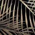 Obraz z nadrukiem błyszczących złotych liści w czarnej ramce - 53 x 73 cm - czarny 2