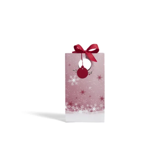 YANKEE CANDLE - świąteczna torebka prezentowa - 15.5 x 10 x 26 cm - różowy