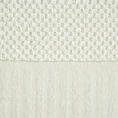 ELLA LINE Ręcznik MIKE w kolorze kremowym, bawełniany tkany w krateczkę z welurowym brzegiem - 70 x 140 cm - kremowy 2