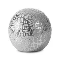 Kula ceramiczna RISO z drobnym błyszczącym wzorem - ∅ 10 x 10 cm - srebrny 2