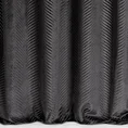 Zasłona LUSSI z lśniącego welwetu z żakardowym wzorem - 140 x 250 cm - czarny 3