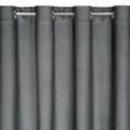Zasłona welwetowa DARCY ze srebrnym nadrukiem w pepitkę - 140 x 250 cm - czarny 4
