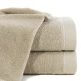 Ręcznik DAISY z bordiurą podkreśloną kontrastującym stebnowaniem - 50 x 90 cm - beżowy 1