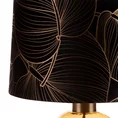 LIMITED COLLECTION Lampa stołowa VICTORIA 1 z podstawą łączącą szkło i metal oraz welwetowy abażur SIŁA ZŁOTA - ∅ 40 x 69 cm - czarny 8