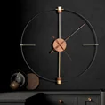Dekoracyjny zegar ścienny z metalu w nowoczesnym minimalistycznym stylu - 60 x 5 x 60 cm - czarny 7