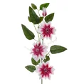 POWOJNIK CLEMATIS  sztuczny kwiat dekoracyjny z płatkami z jedwabistej tkaniny - 85 cm - biały 1