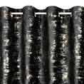 Zasłona TAMI z welwetu zdobiona błyszczącym nadrukiem - 140 x 250 cm - czarny 6