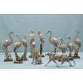 Puma figurka ceramiczna srebrno-złota - 32 x 7 x 15 cm - srebrny 3