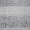 Ręcznik LIANA z bawełny z żakardową bordiurą przetykaną srebrną nitką - 30 x 50 cm - srebrny 2