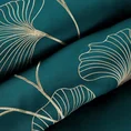 EUROFIRANY PREMIUM pościel HAFT  z satyny bawełnianej zdobiona haftowanymi liśćmi miłorzębu - 220 x 200 cm - turkusowy 5