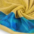 EWA MINGE Ręcznik CAMILA z bordiurą zdobioną designerskim nadrukiem - 50 x 90 cm - musztardowy 5