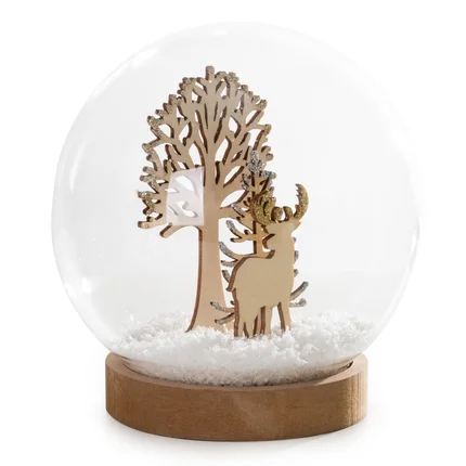 Ozdoba świąteczna ŚNIEŻNA KULA Ozdoba świąteczna ŚNIEŻNA KULA - 15 x 15 x 16 cm