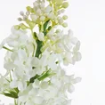 BEZ LILAK kwiat sztuczny dekoracyjny z płatkami z jedwabistej tkaniny - 63 cm - kremowy 2