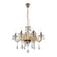 Lampa dekoracyjna GLITTER sześcioramienny żyrandol z kryształami - ∅ 70 x 52 cm - złoty 5