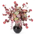 Bukiet kwiatów sztucznych z płatkami z jedwabistej tkaniny - 80 cm - fioletowy 2