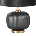 Lampa dekoracyjna REA na pękatej szklanej podstawie z welwetowym abażurem - ∅ 33 x 50 cm - czarny 4