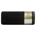 EVA MINGE Ręcznik SELENA z puszystej bawełny z bordiurą zdobioną designerskim nadrukiem - 50 x 90 cm - czarny 3