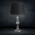 Lampa stołowa REMI z kryształową podstawą i matowym abażurem - 27 x 26 x 62 cm - czarny 1