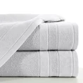 Ręcznik z drobną fakturą i miękką welwetową bordiurą - 30 x 50 cm - srebrny 1